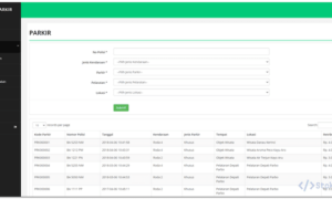 Sistem Informasi Parkir Berbasis Web (PHP)