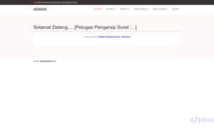 Sistem Informasi Surat Berbasis Web (PHP)