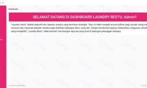 Sistem Informasi Laundry Berbasis Web (Codeigniter)