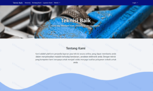 Aplikasi Layanan Jasa Teknisi Berbasis Web (PHP)